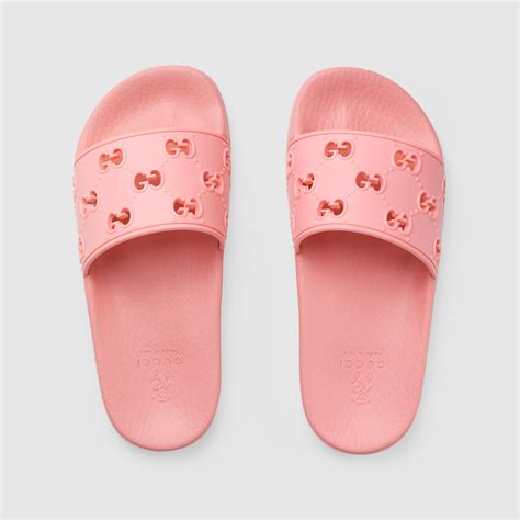 gucci slides pink rubber|gucci slides pink fluffy.